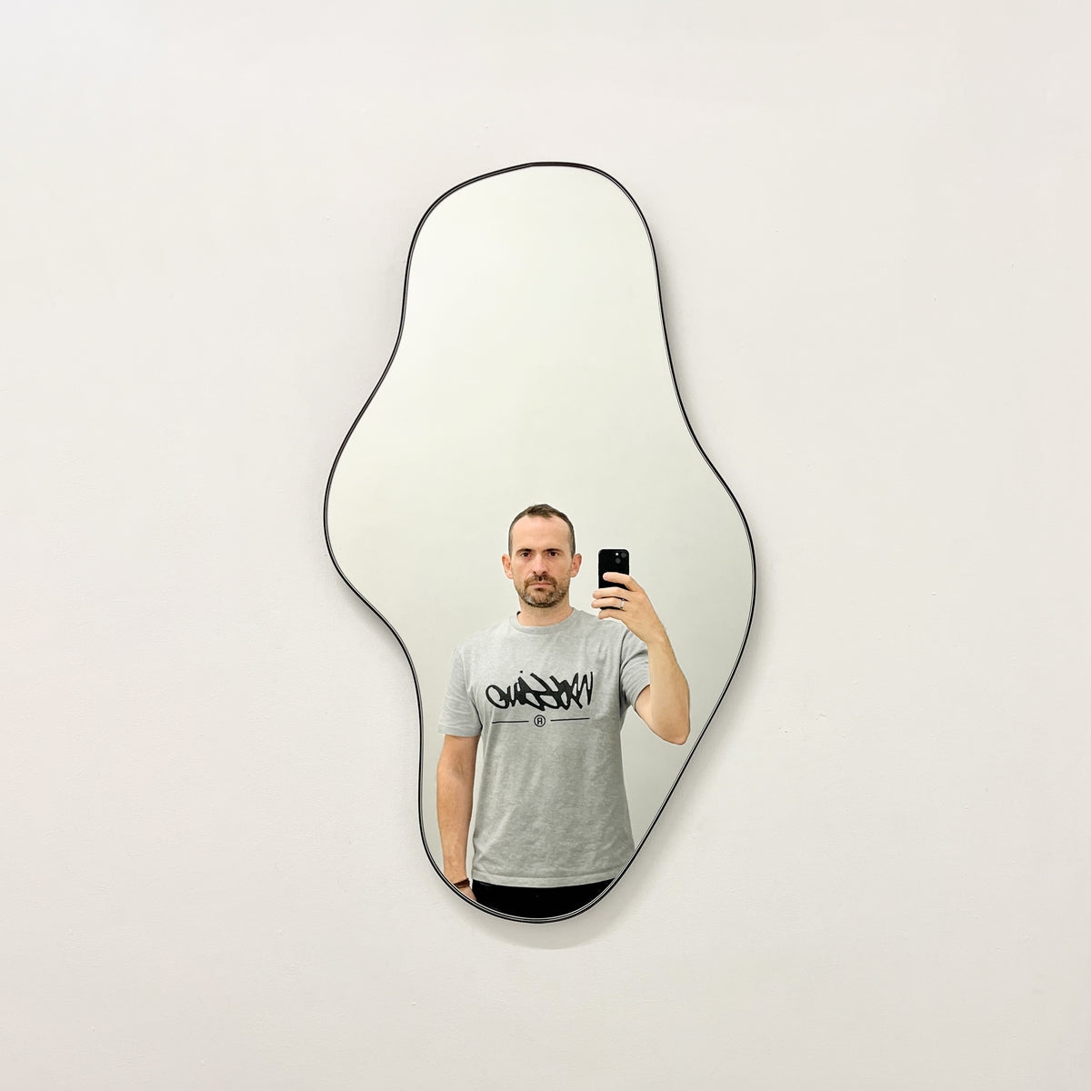 Bapa™ Freeform Organic Mirror with a Bronze Patina Frame