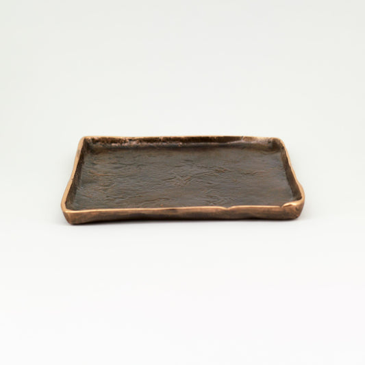 Handmade Cast Bronze Trinket Tray Inspired by Wabi-Sabi