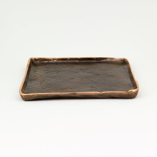 Handmade Cast Bronze Trinket Tray Inspired by Wabi-Sabi