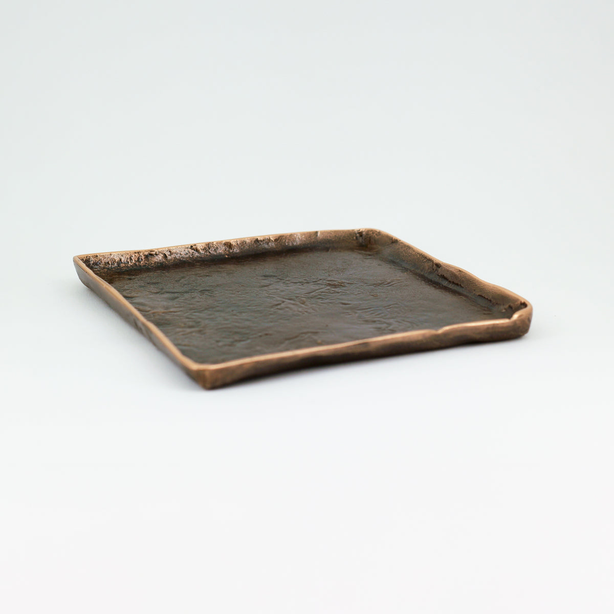 Handmade Cast Bronze Trinket Tray Inspired by Wabi-Sabi