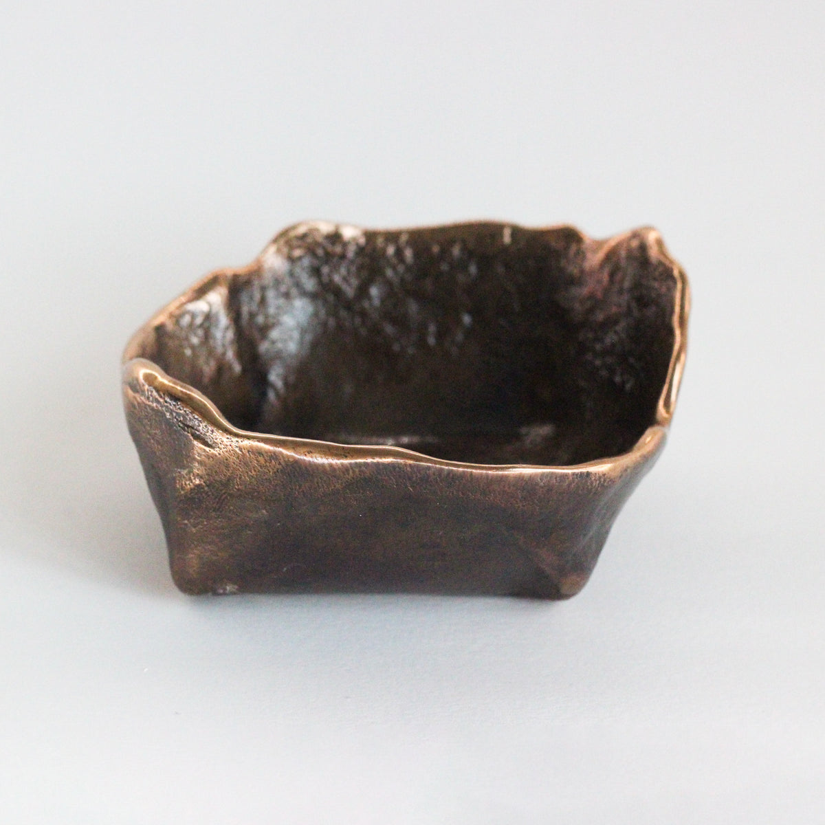 Wabi Sabi small Hand Cast Bronze Decorative Bowl, Vide-Poche