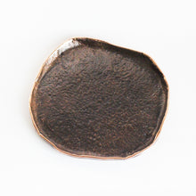Rounded Handmade Cast Bronze Trinket Tray Inspired by Wabi-Sabi, videpoche