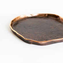 Rounded Handmade Cast Bronze Trinket Tray Inspired by Wabi-Sabi, videpoche