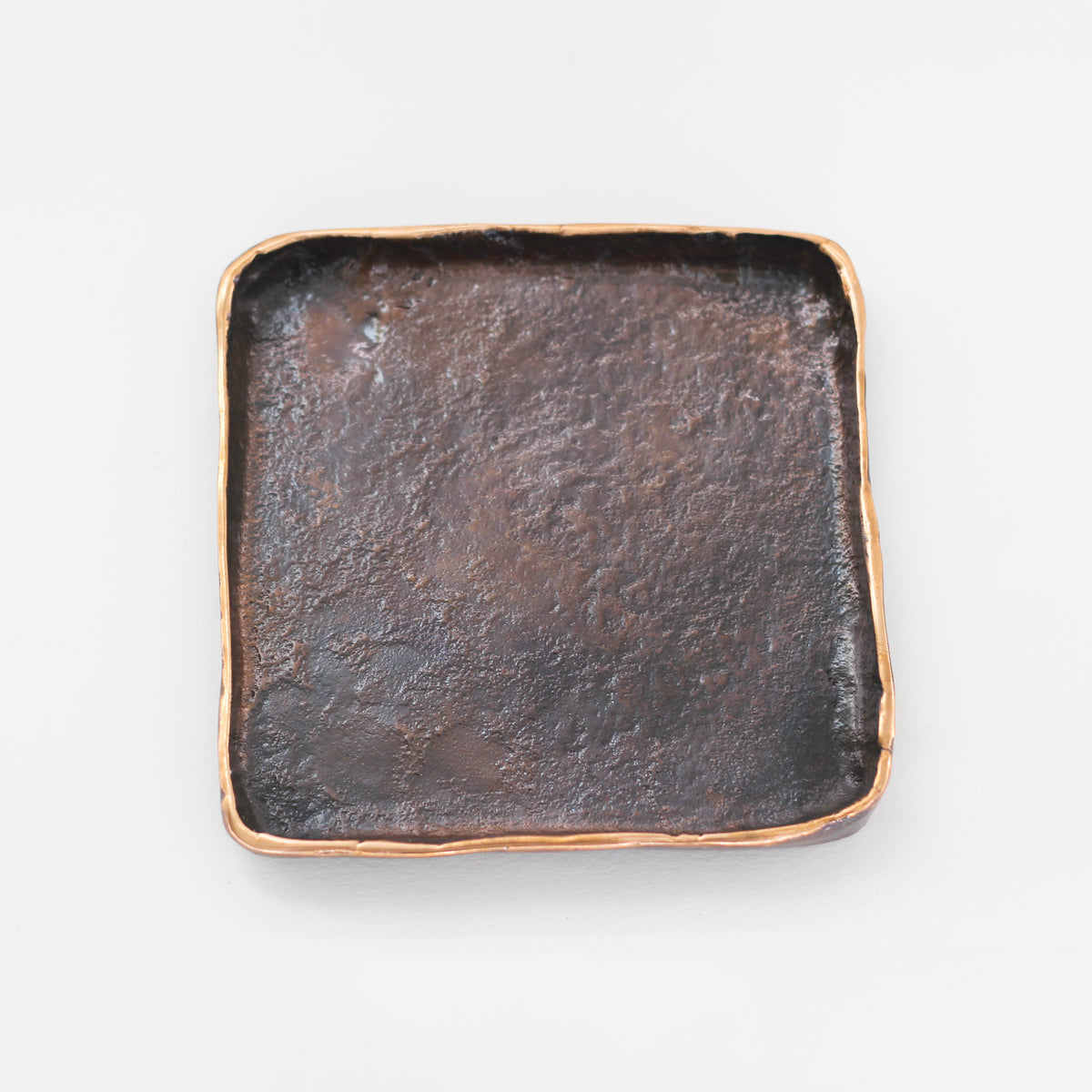 Small Handmade Cast Bronze Trinket Tray Inspired by Wabi-Sabi