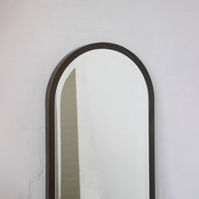 Capsula™ Capsule Shape Bevelled Mirror with Bronze Patina Full Frame