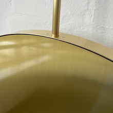 Orbis™ Ceiling Suspended Illuminated Round Mirror with Full Brass Frame