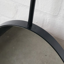Ovalis™ Ceiling Suspended Pendant Mirror with a Modern Matte Black Frame