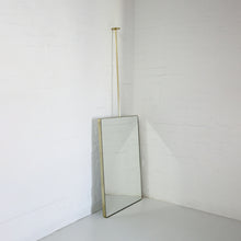 Quadris™ Ceiling Suspended Rectangular Bathroom Mirror with Brass Frame, Customisable