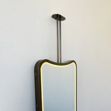 Vintage Inspired Ceiling Suspended Decorative Mirror with Bronze Patina Brass Frame