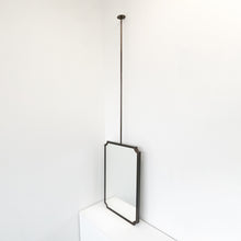 Ceiling Suspended Vintage N.8 Mirror with Bronze Patina Full Frame