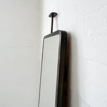 Decorative Ceiling Suspended Quadris Rectangular Mirror with Bronze Patina Brass Frame