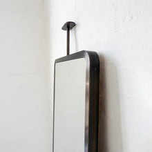 Decorative Ceiling Suspended Quadris Rectangular Mirror with Bronze Patina Brass Frame