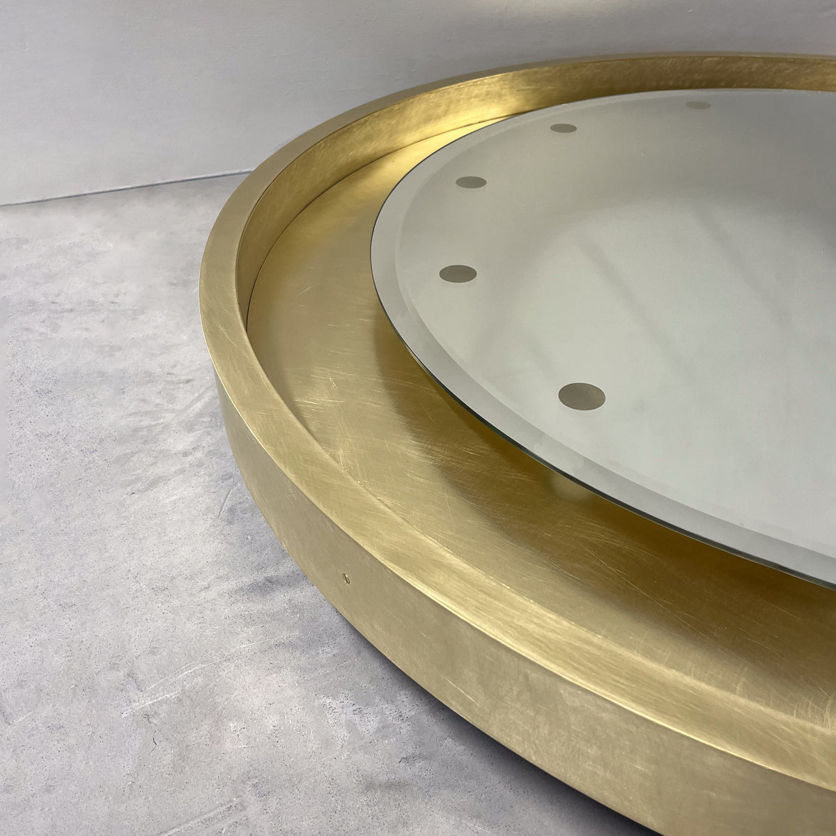 Special edition Orbis™ Round Mirror with Brass Frame, Bevel and Bespoke Illumination