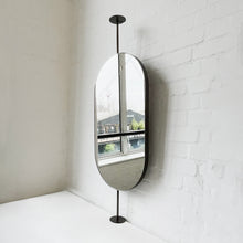 Countertop to Ceiling Capsula™ Mirror with Bronze Patina Brass Frame
