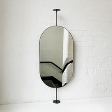 Countertop to Ceiling Capsula™ Mirror with Bronze Patina Brass Frame