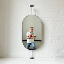 Countertop to Ceiling Capsula™ Mirror with Bronze Patina Brass Frame