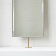 Quadris™ Countertop to Ceiling Rectangular Bevelled Mirror with Brass Frame