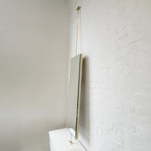 Quadris™ Countertop to Ceiling Rectangular Bevelled Mirror with Brass Frame