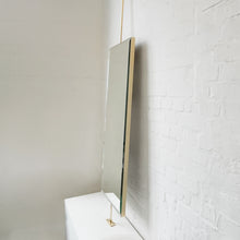 Quadris™ Countertop to Ceiling Rectangular Bevelled Mirror with Brass Frame