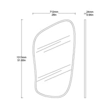 Freeform Bevelled Mirror with Minimalist Brass Frame - E