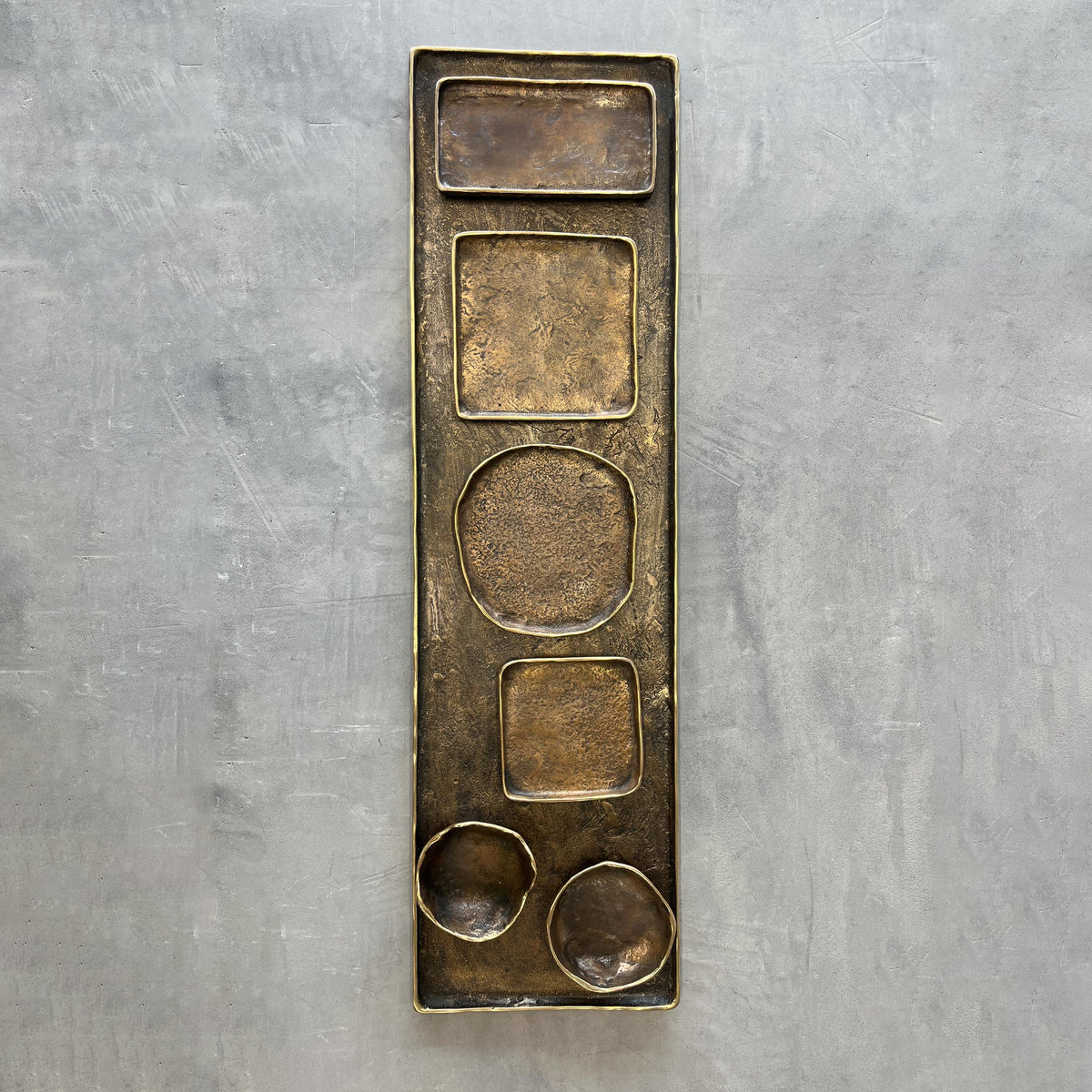 Cast Bronze Trinket Tray Wabi-Sabi Collection