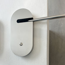 Illuminated Wall-Attached Magnifying Mirror with Brass Frame and Collapsible Arm