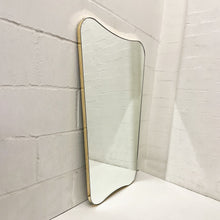 Mid Century Art Deco Mirror with Brass Frame
