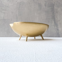 Handcast Brass Bowl With Legs Videpoche