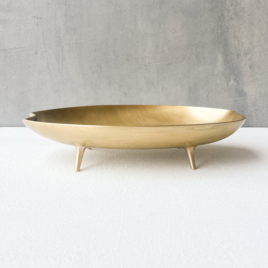 Cast Brass Long Bowl with Legs