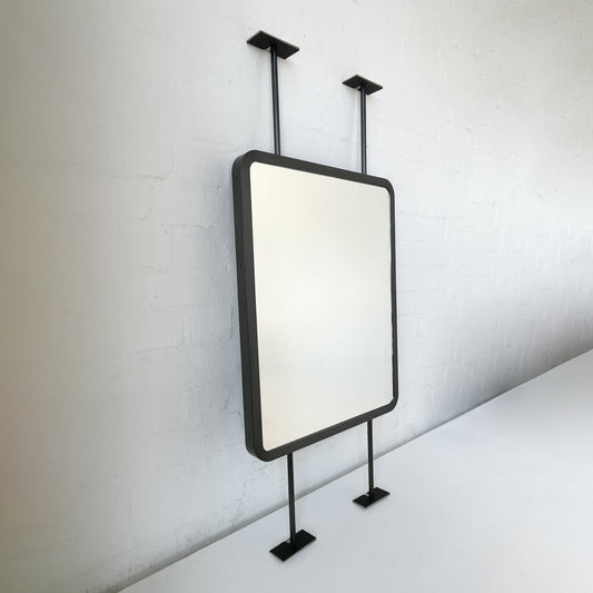 Countertop to Ceiling Quadris™ Mirror with Blackened Stainless Steel Frame