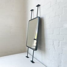 Countertop to Ceiling Quadris™ Mirror with Blackened Stainless Steel Frame
