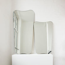 Mid-century Inspired Freeform Mirror with Minimalist Brass Frame - Vintage N.2