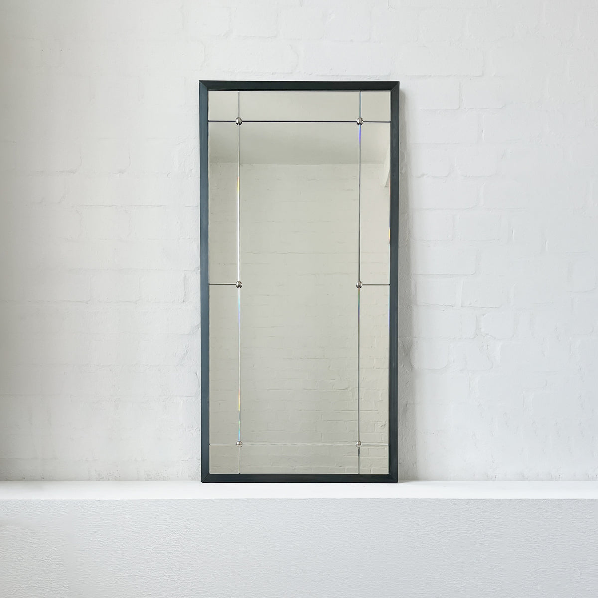 Quadris™ Rectangular Multi-Panelled Mirror with Blackened Metal Frame