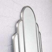 Stunning Art Deco Arched Handcrafted Mirror with Brass Frame