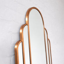 Stunning Art Deco Arched Handcrafted Mirror with Brass Frame