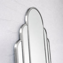 Stunning Art Deco Arched Handcrafted Mirror with Brass Frame
