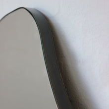 Freeform Organic Mirror with Handcrafted Bronze Patina Frame - C