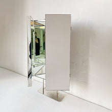 Triptych Countertop Mirror with Minimalist Nickel Plated Frame