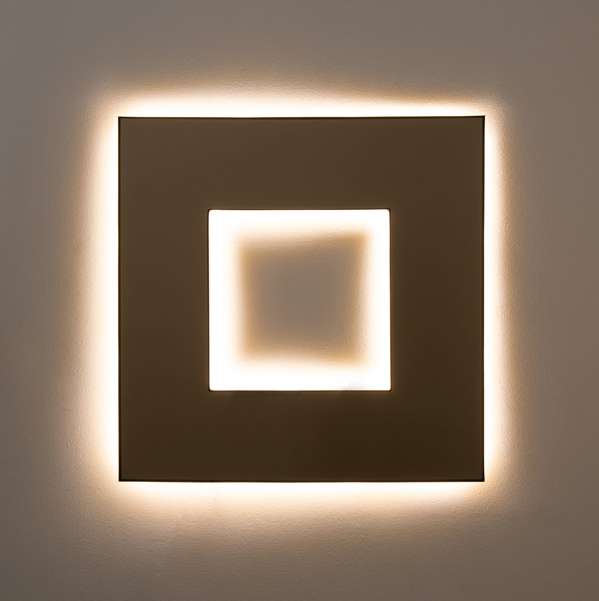 Original Contemporary Back-Illuminated Bronze Tinted Square Donut™ Mirror