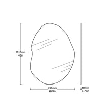 Freeform Organic Mirror with Minimalist Black Frame - A