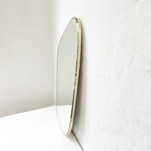 Freeform Bevelled Mirror with Minimalist Brass Frame - E