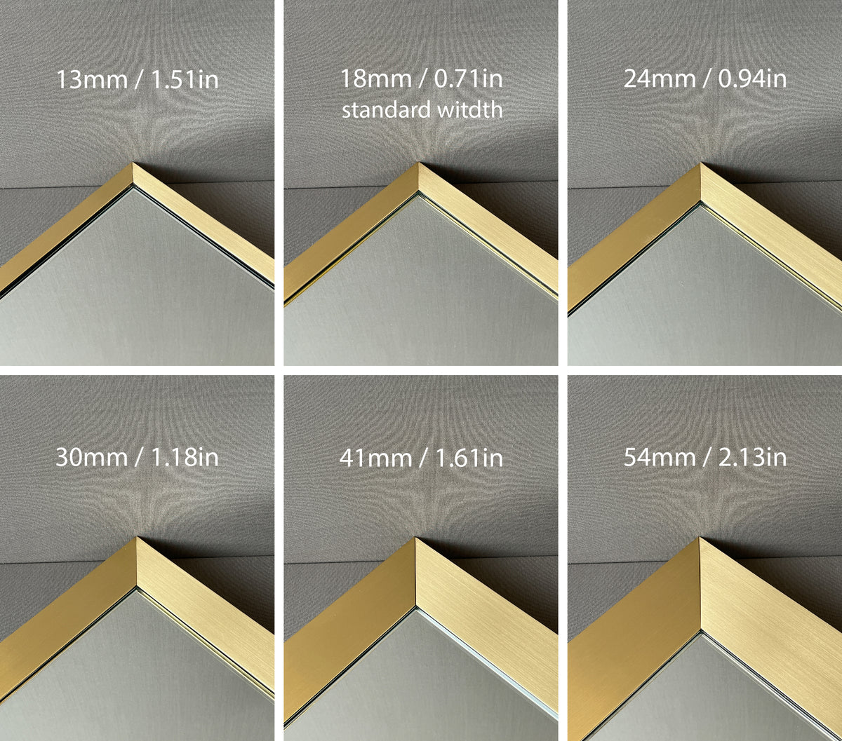 Front Illuminated Orbis™ Round Mirror with Handcrafted Brass Full Frame
