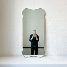 Mid-century style Freeform Mirror with Brass Frame - Vintage N.5