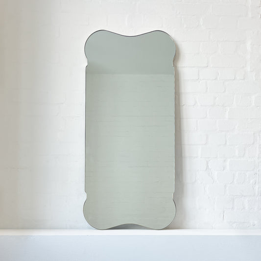 Mid-century style Freeform Mirror with Brass Frame - Vintage N.5