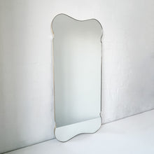 Mid-century style Freeform Mirror with Brass Frame - Vintage N.5