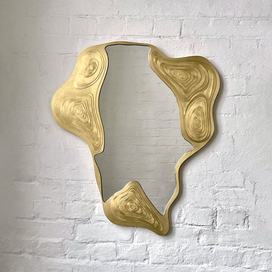 Omalo™ Special Edition Mirror with a Delicately Handcrafted Brass Frame
