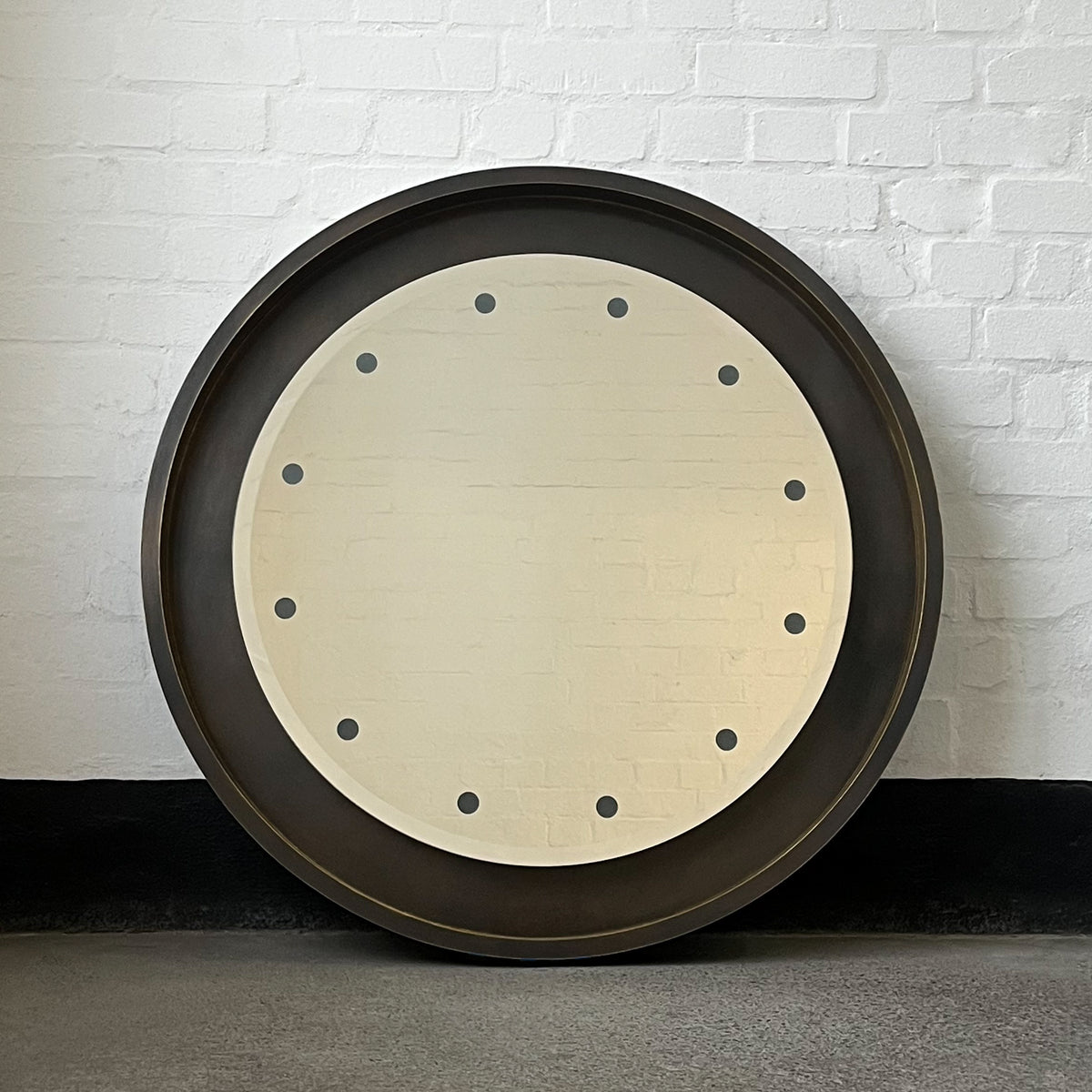 Special edition Orbis™ Round Mirror with Brass Frame, Bevel and Bespoke Illumination