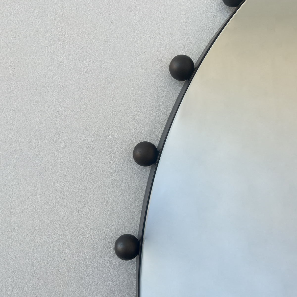 NEW Wall to Wall Bobbin Orbis™ Mirror with Ornate Bronze Patina Brass Frame