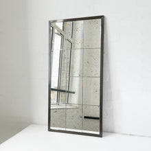 Quadris™ Rectangular Antiqued Panelled Mirror with Bronze Patina Frame