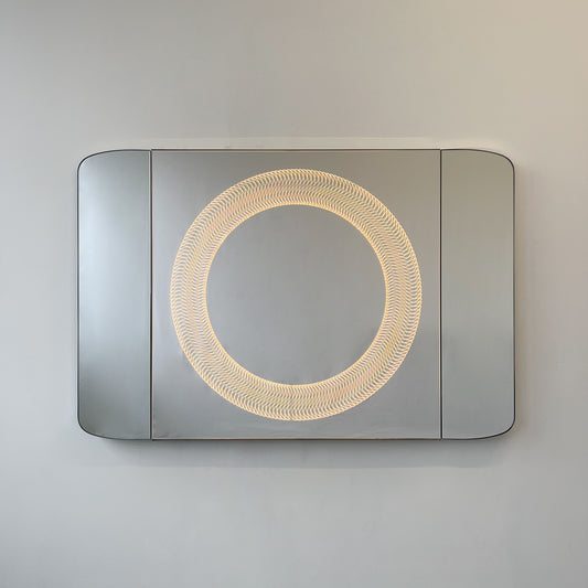 NEW Special Edition Wall Hanging Tryptic Mirror with Illuminated Infinite Pattern